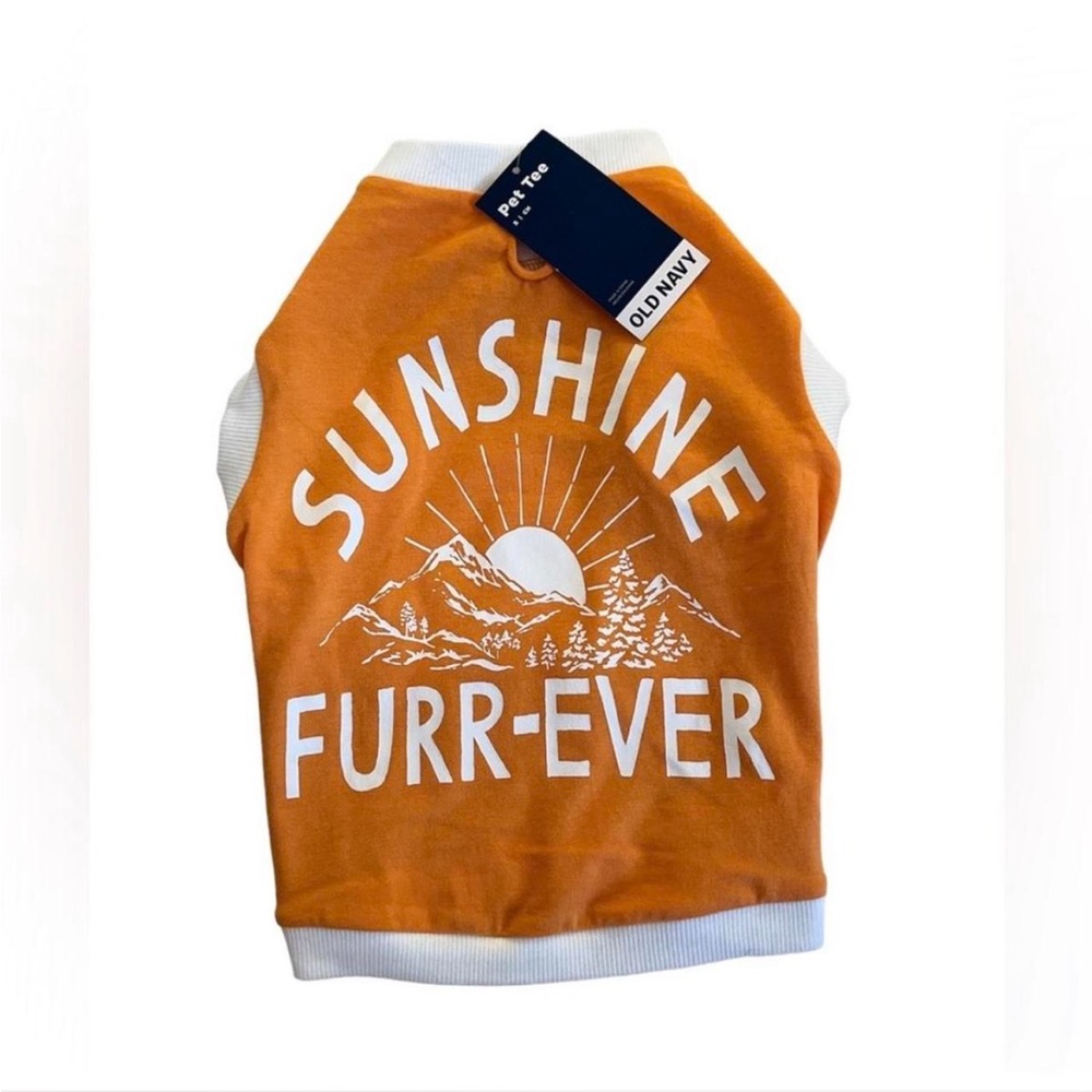 Old Navy Orange Sunshine Furr-Ever Pet Shirt